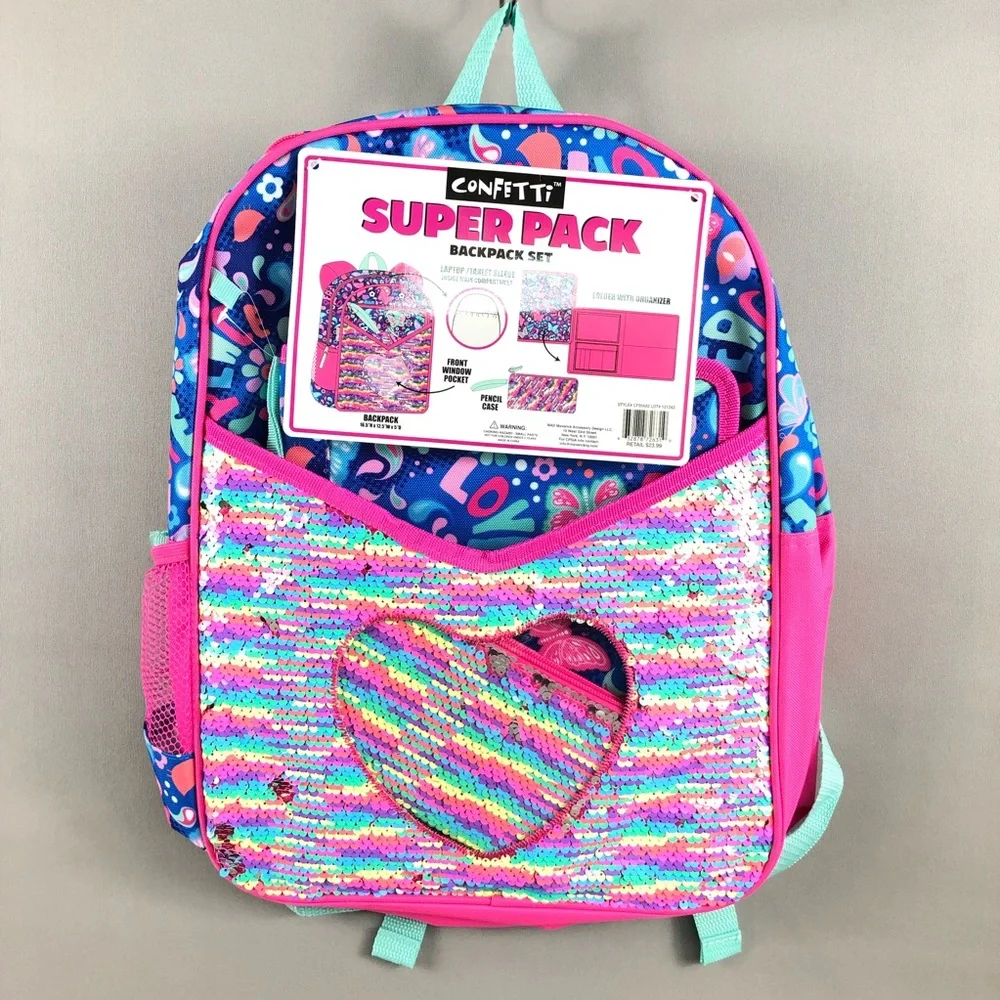 Confetti Super Pack Backpack Set